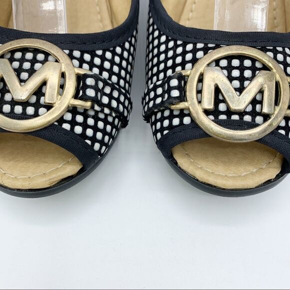 Laisha‎ Peep Toe Wedge Sandal Slingback Velvet Heel - Picture 4 of 13